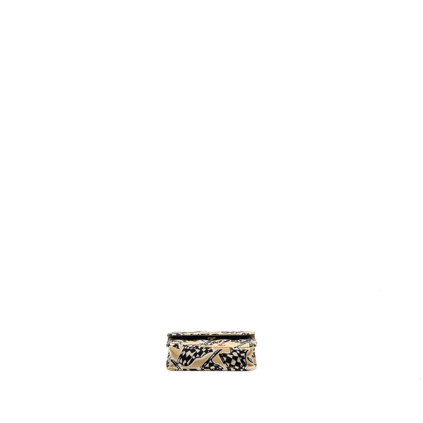 Chanel Mini Flap Clutch with Chain Fabric Beige/Multicolour LGHW(microchip)