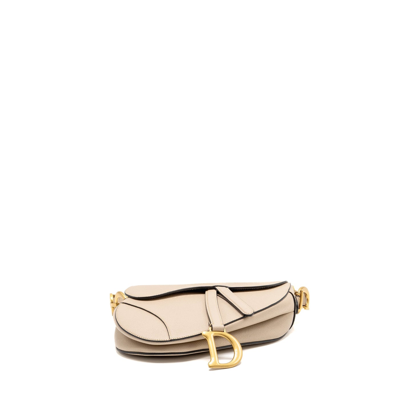 Dior Medium Saddle Purse Calfskin Beige