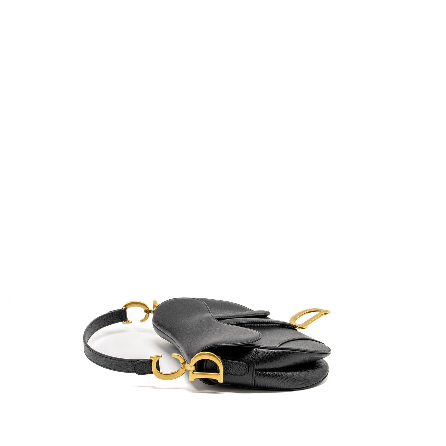 Dior Medium Saddle Purse Calfskin BLACK