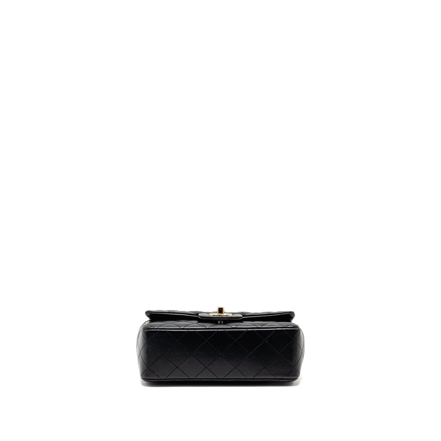 Chanel Mini Rectangular Flap Bag Lambskin Black LGHW