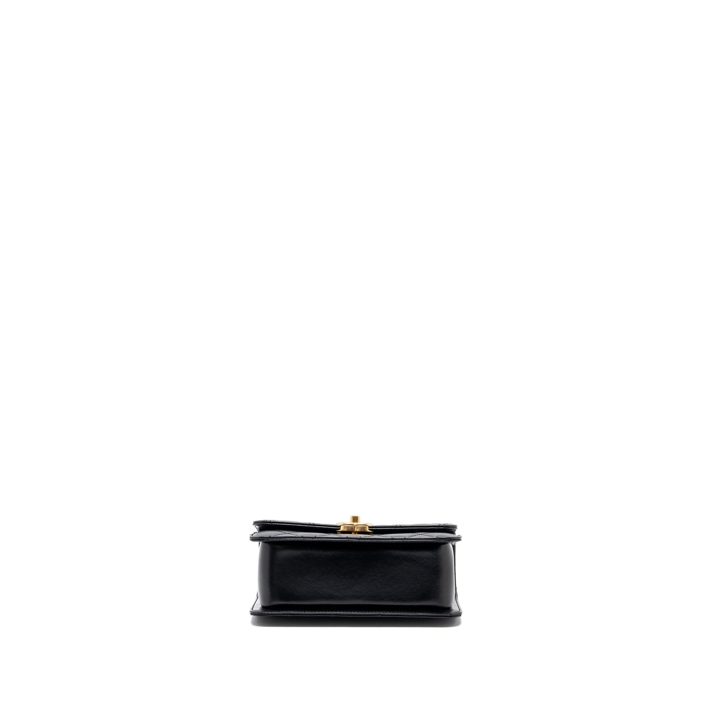 Chanel 24C gold crush mini flap bag calfskin black GHW (microchip)