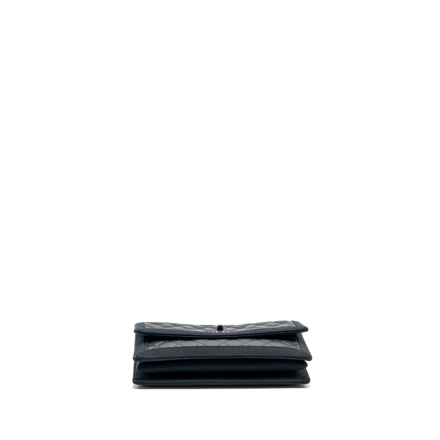 Chanel Quilted Flap Bag Lambskin/Fabric SO Black