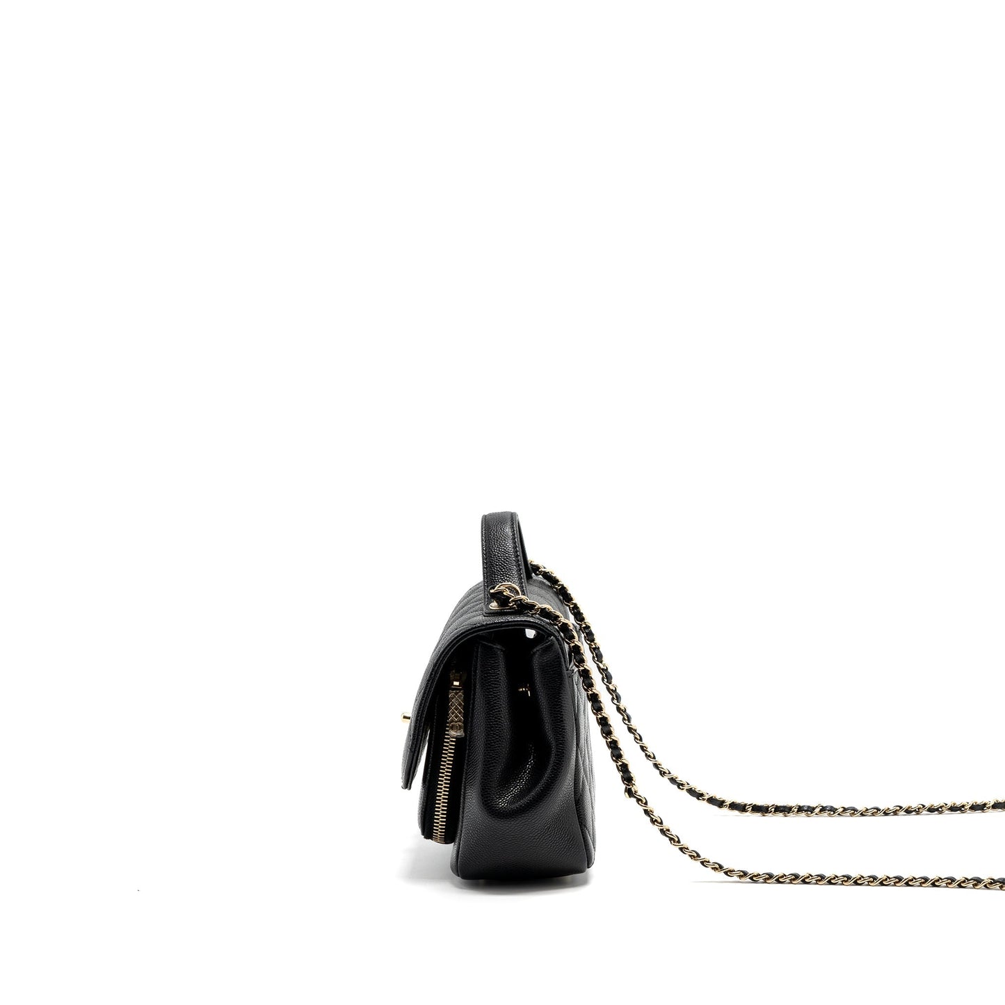 Chanel small business affinity caviar black LGHW (microchip)