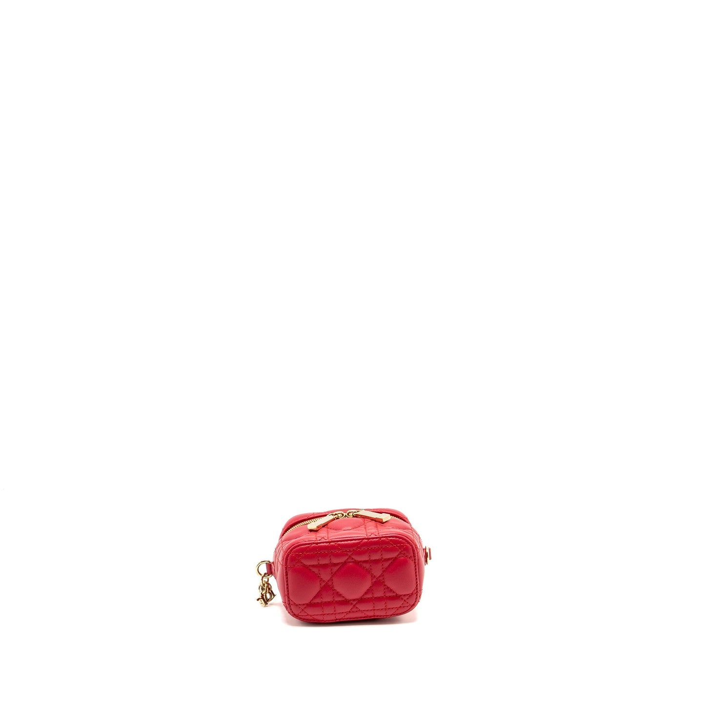 Dior Micro Lady Dior Vanity Case Lambskin Red