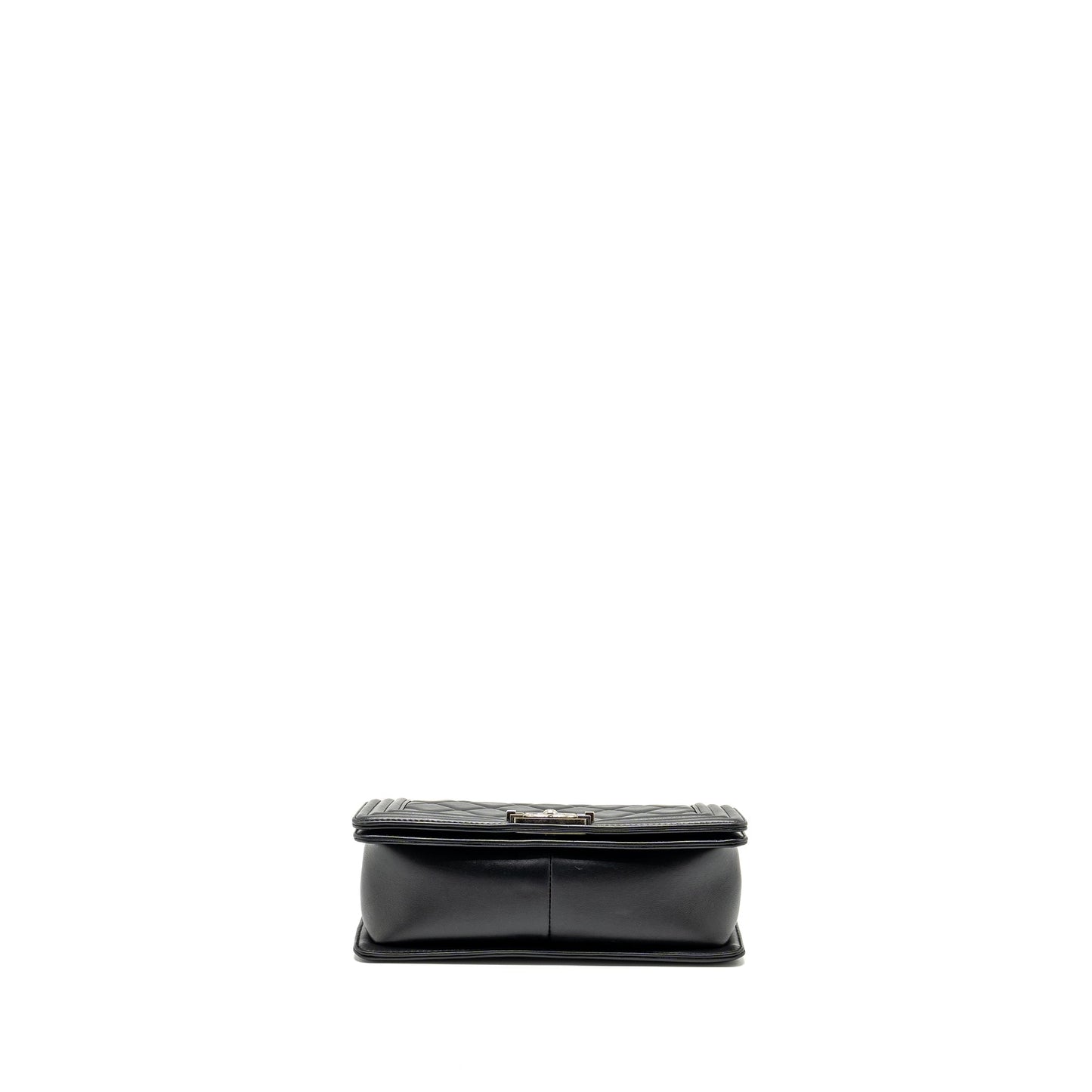 Chanel Medium Boy Bag Calfskin Black Ruthenium Hardware