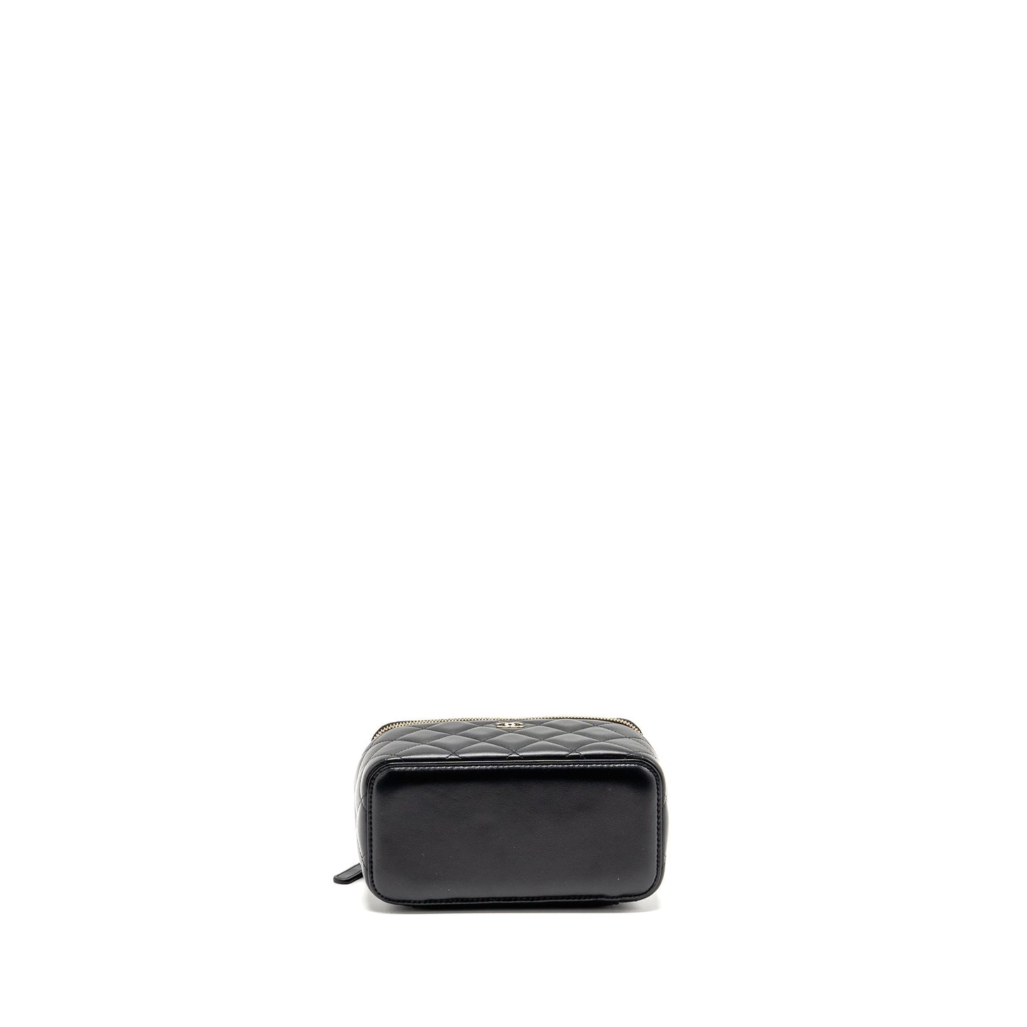 Chanel Long Vanity Case with Chain Lambskin Black LGHW