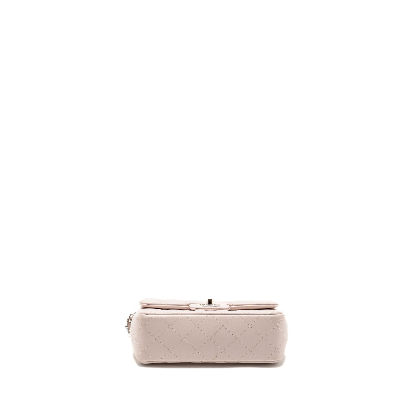 Chanel Mini Rectangular Flap Bag Lambskin Light Pink SHW (Microchip)