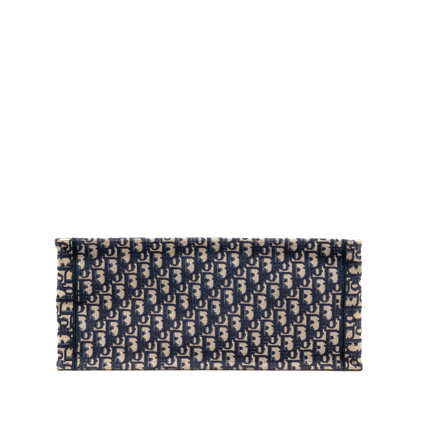 Dior Large Book Tote Oblique Embroidery Ecru/Blue