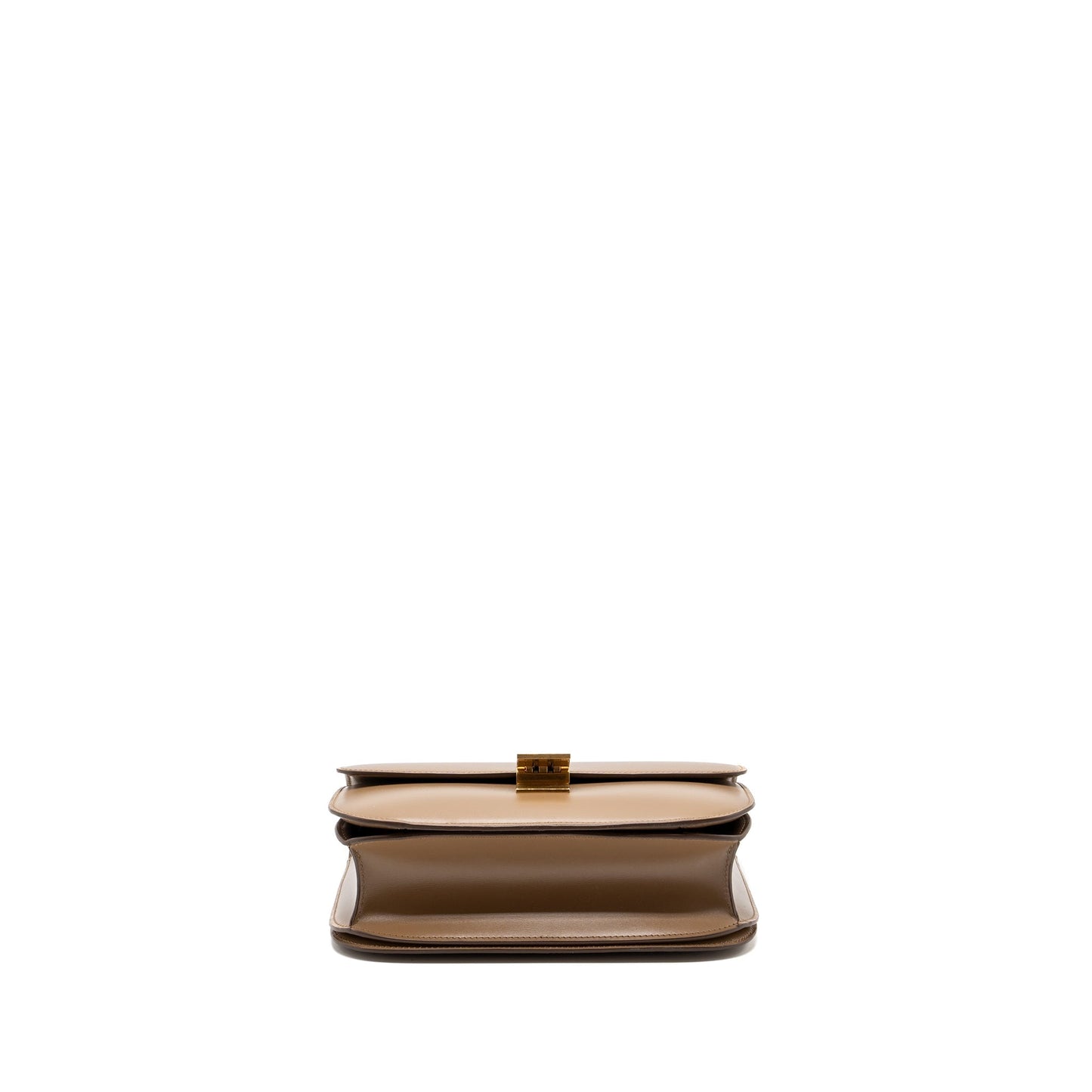 Celine medium classic box Purse Calfskin Beige