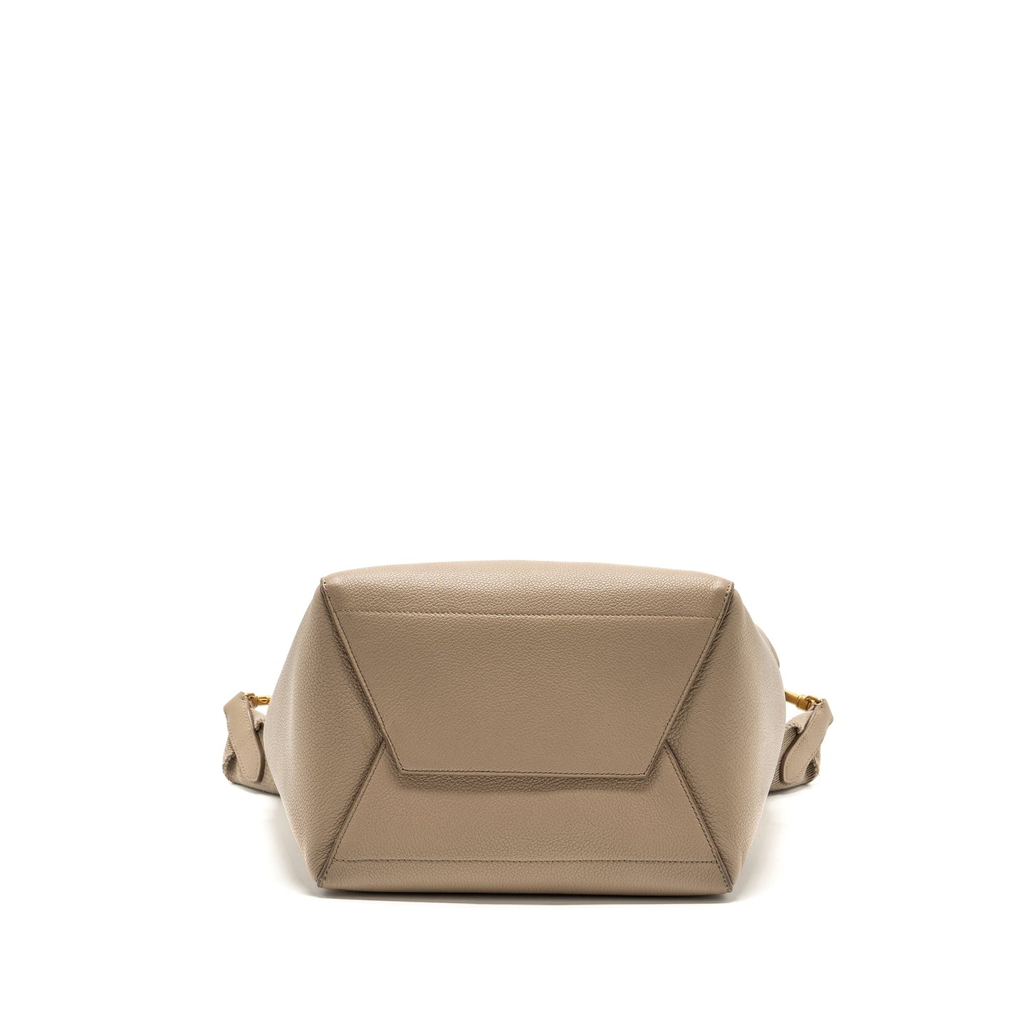 Celine Sangle Bucket Purse Calfskin Light Grey