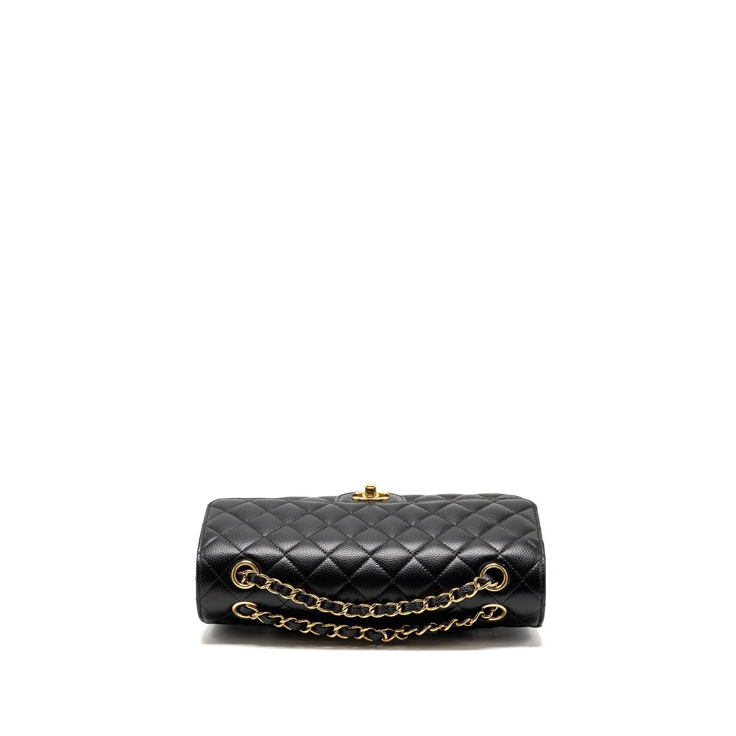 Chanel Medium Classic Double flap bag caviar black GHW (microchip)