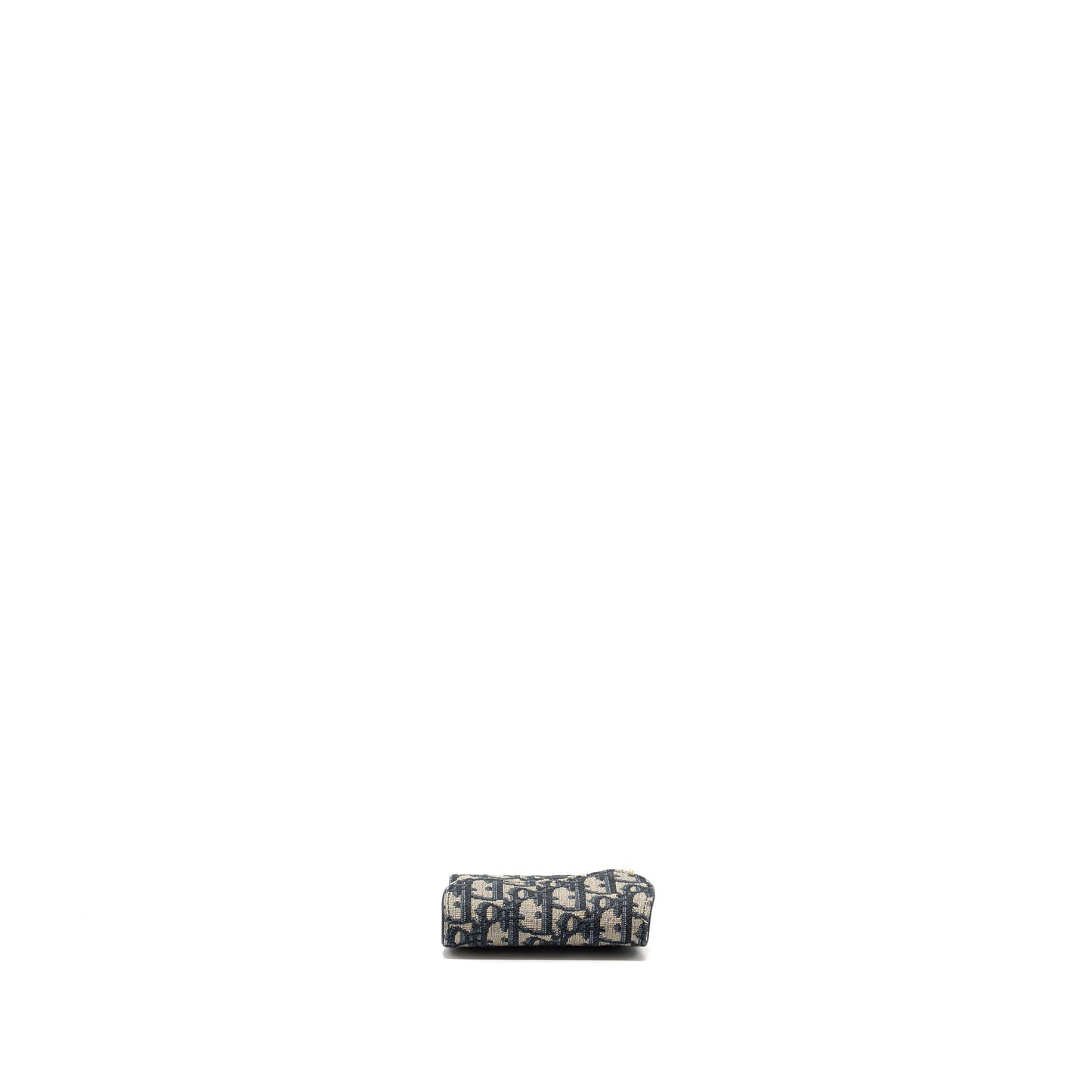 Dior Saddle Flap Card Holder Oblique Canvas blue
