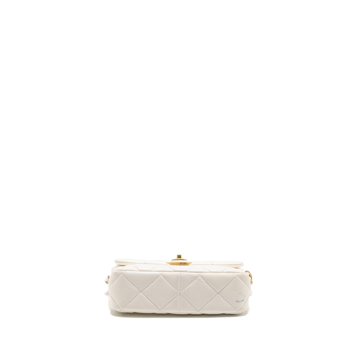 Chanel 23s coco love small flap bag lambskin White GHW (microchip)