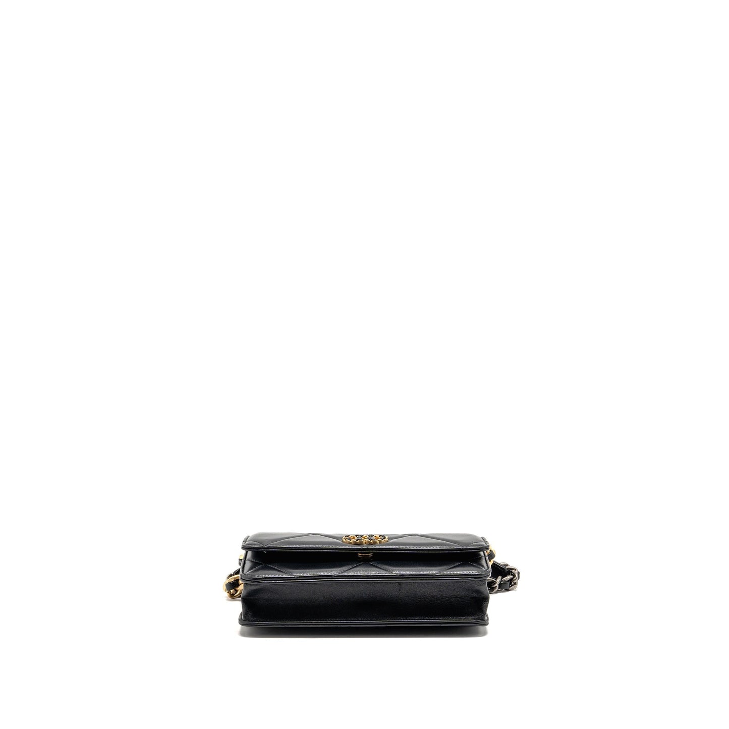 Chanel 19 Wallet on Chain Lambskin Black Multicolour Hardware