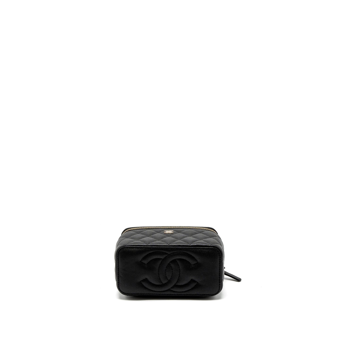Chanel Long Vanity with Chain Caviar Black LGHW (Microchip)