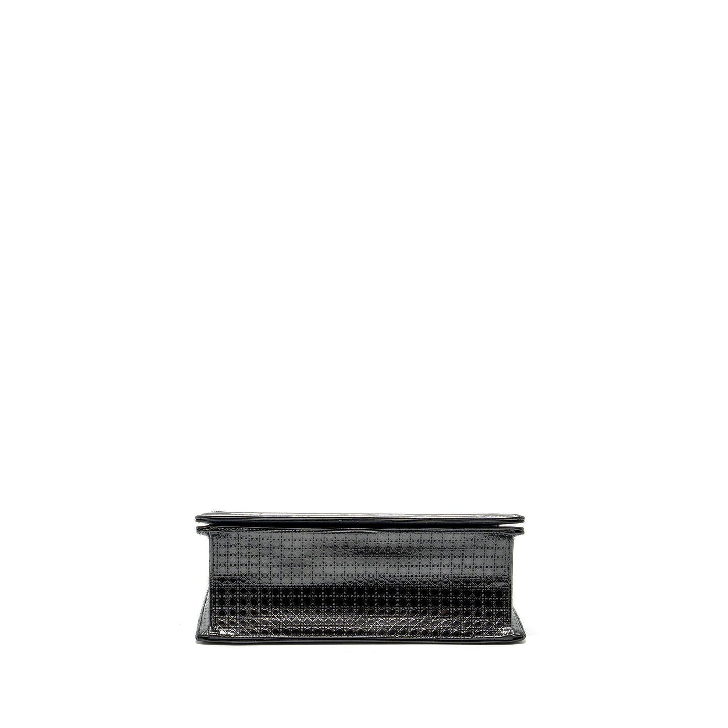 Dior medium diorama calfskin metallic silver