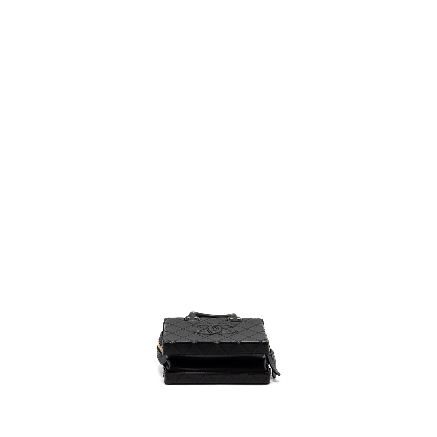 Chanel 22B Small Vanity Case Calfskin Black GHW (Microchip)