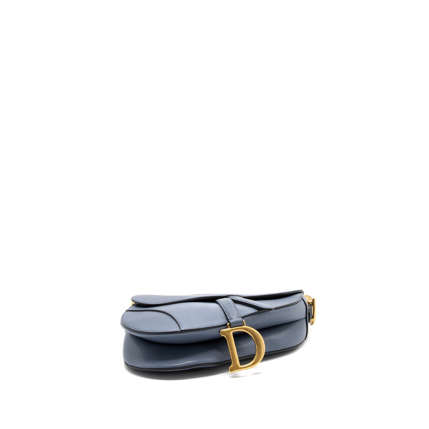 Dior medium saddle Purse goat skin light blue