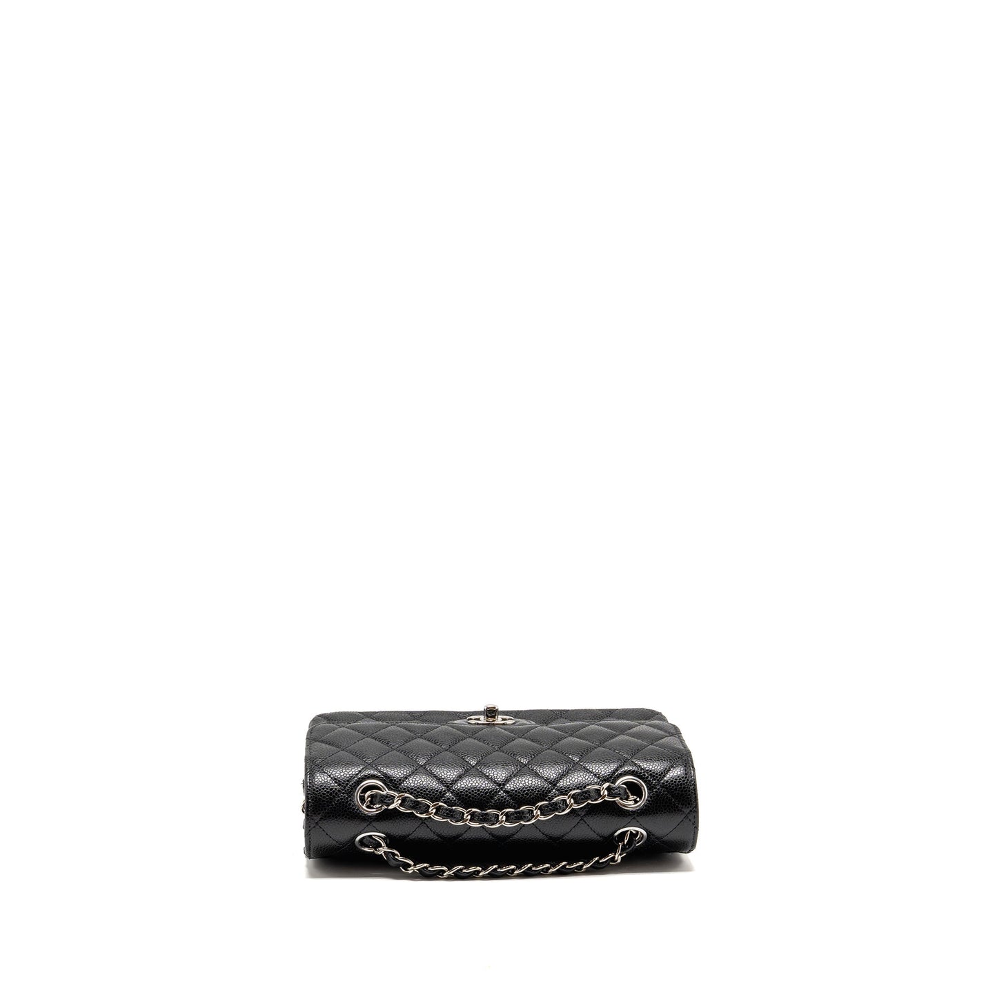 CHANEL Small Classic Double Flap Bag Caviar Black SHW