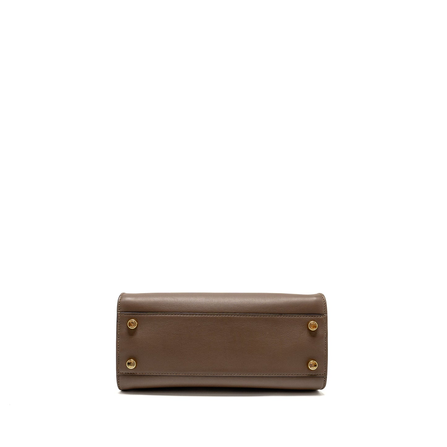 Fendi Small Peekaboo Iconic Purse Calfskin Brown