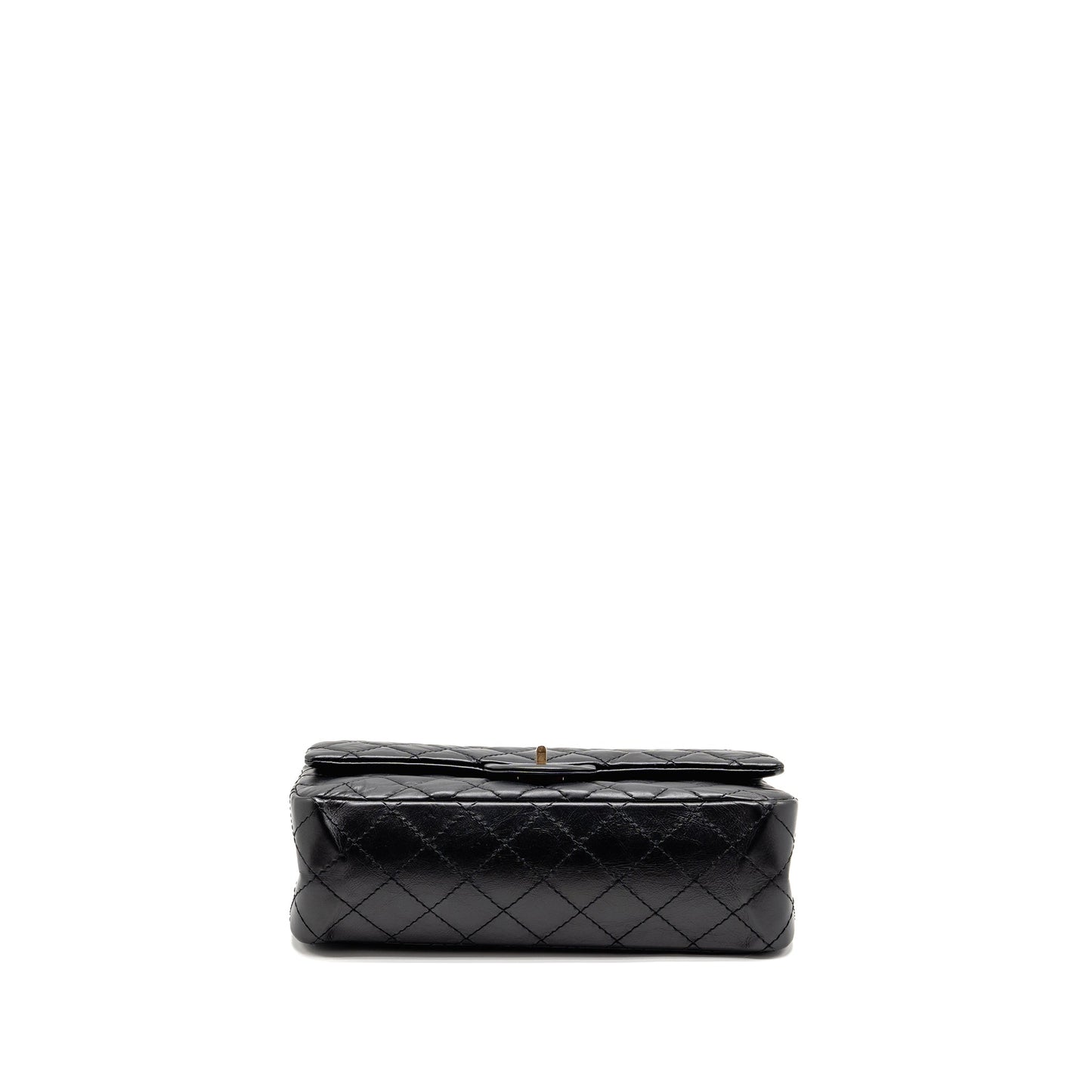 Chanel small 2.55 reissue flap bag Aged calfskin BLACK GHW