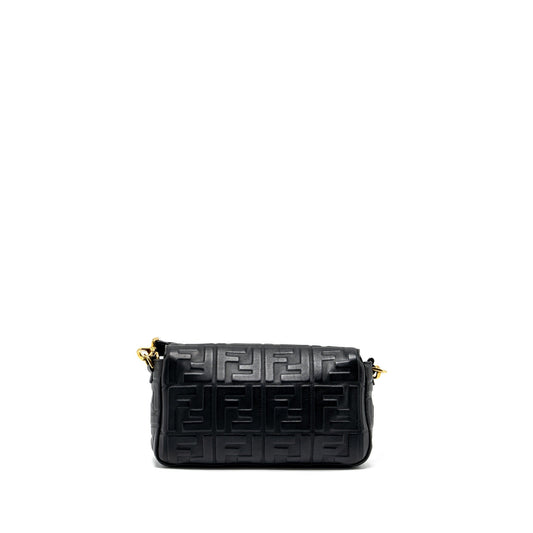 Fendi Baguette Purse with Motif Nappa Black
