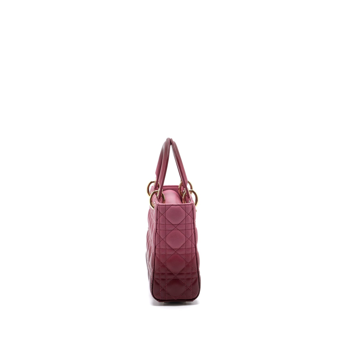 Dior My Dior Small Lady Dior Cannage Lambskin Pink Gradient