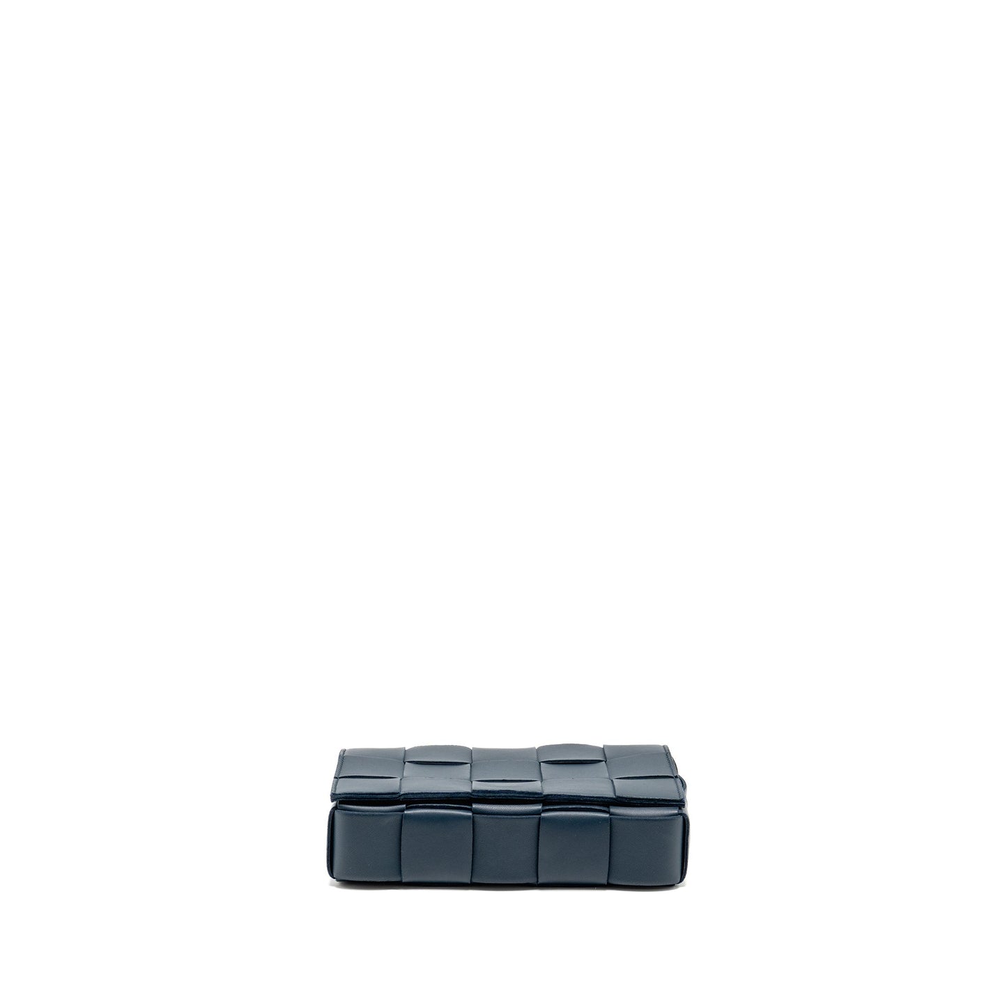 Bottega Veneta Small Cassette Purse Lambskin Dark Blue