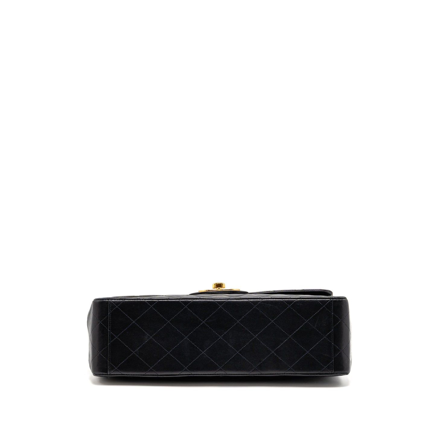 Chanel Vintage Classic Flap Jumbo Bag Calfskin Black GHW