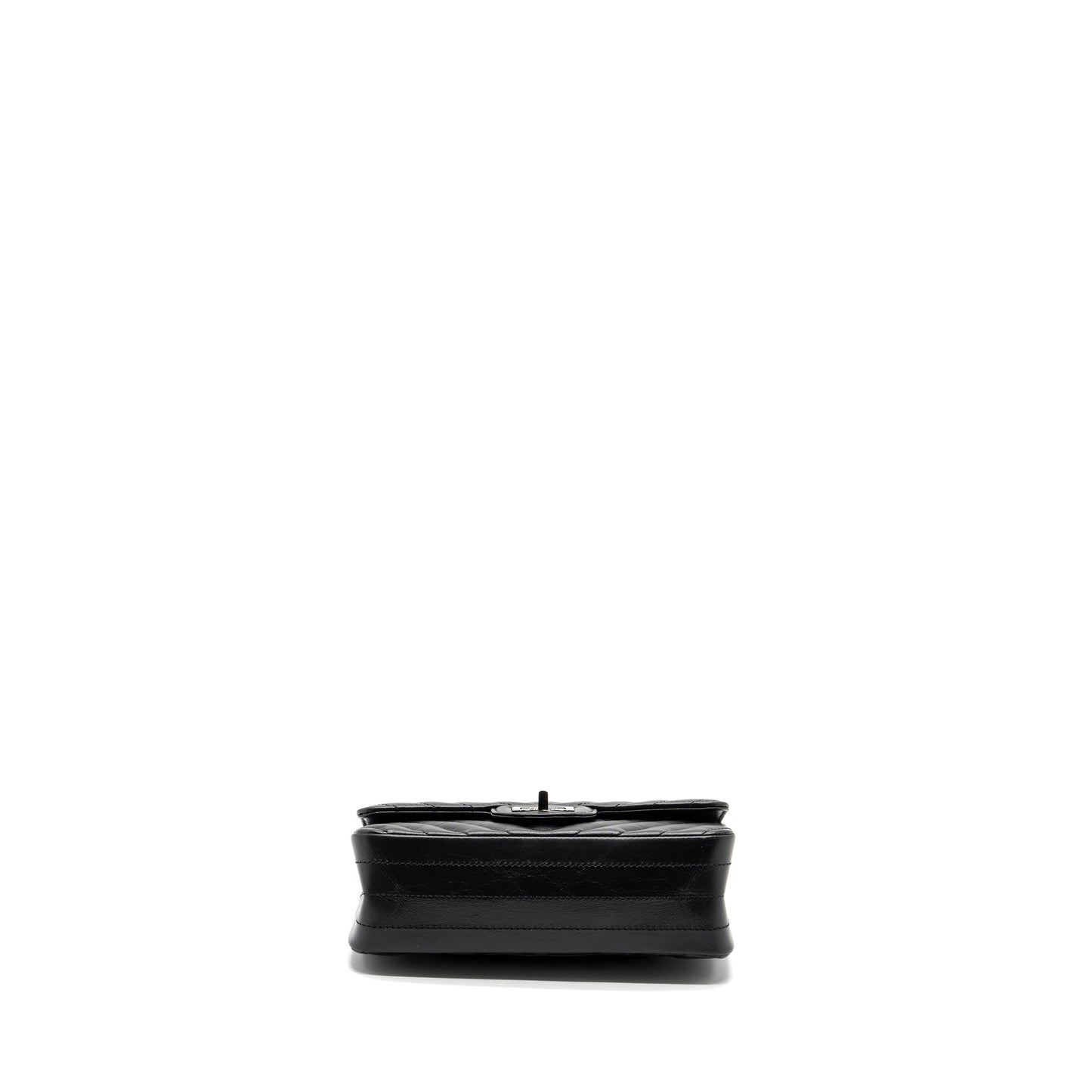 Chanel Mini 2.55 Reissue Flap Bag Chevron Calfskin So Black (Microchip)