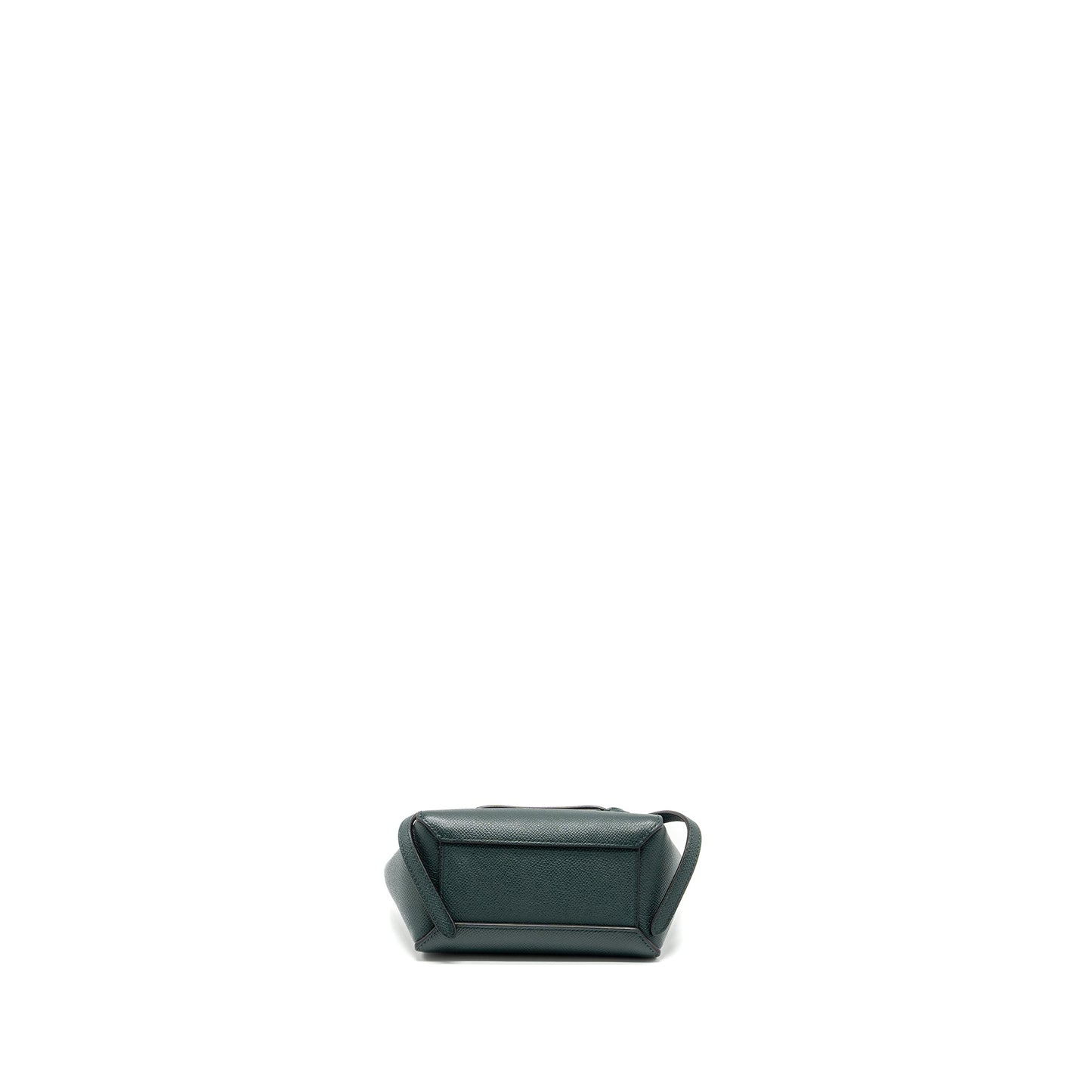 Celine Pico Belt Purse Grained Calfskin Dark Green