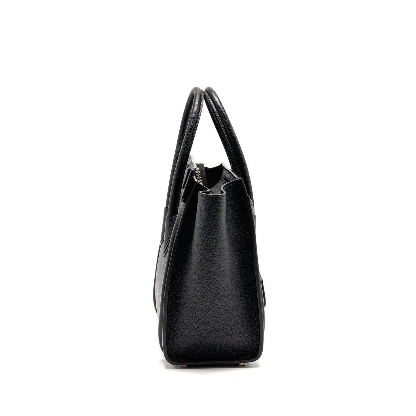 Luxury CELINE Micro Luggage Bag Calfskin Black SHW
