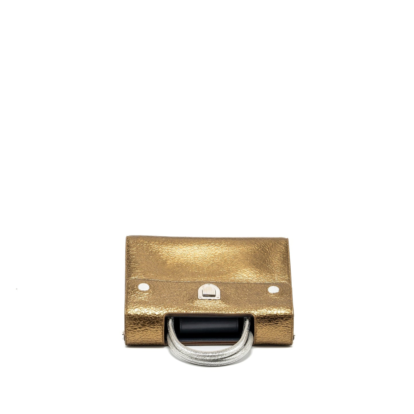 Dior Top Hanbdle tote Purse multicolour metallic bronze / silver