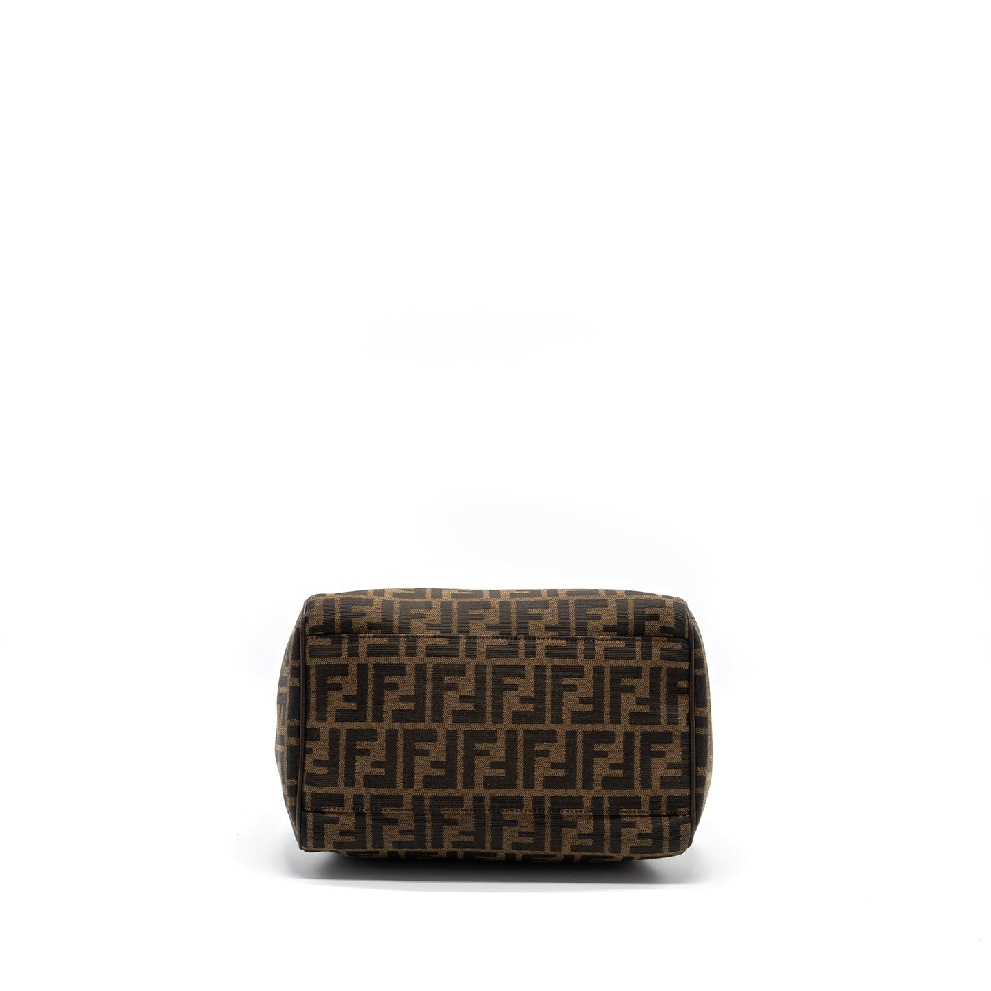 Fendi Boston Purse Jacquard Fabric Brown