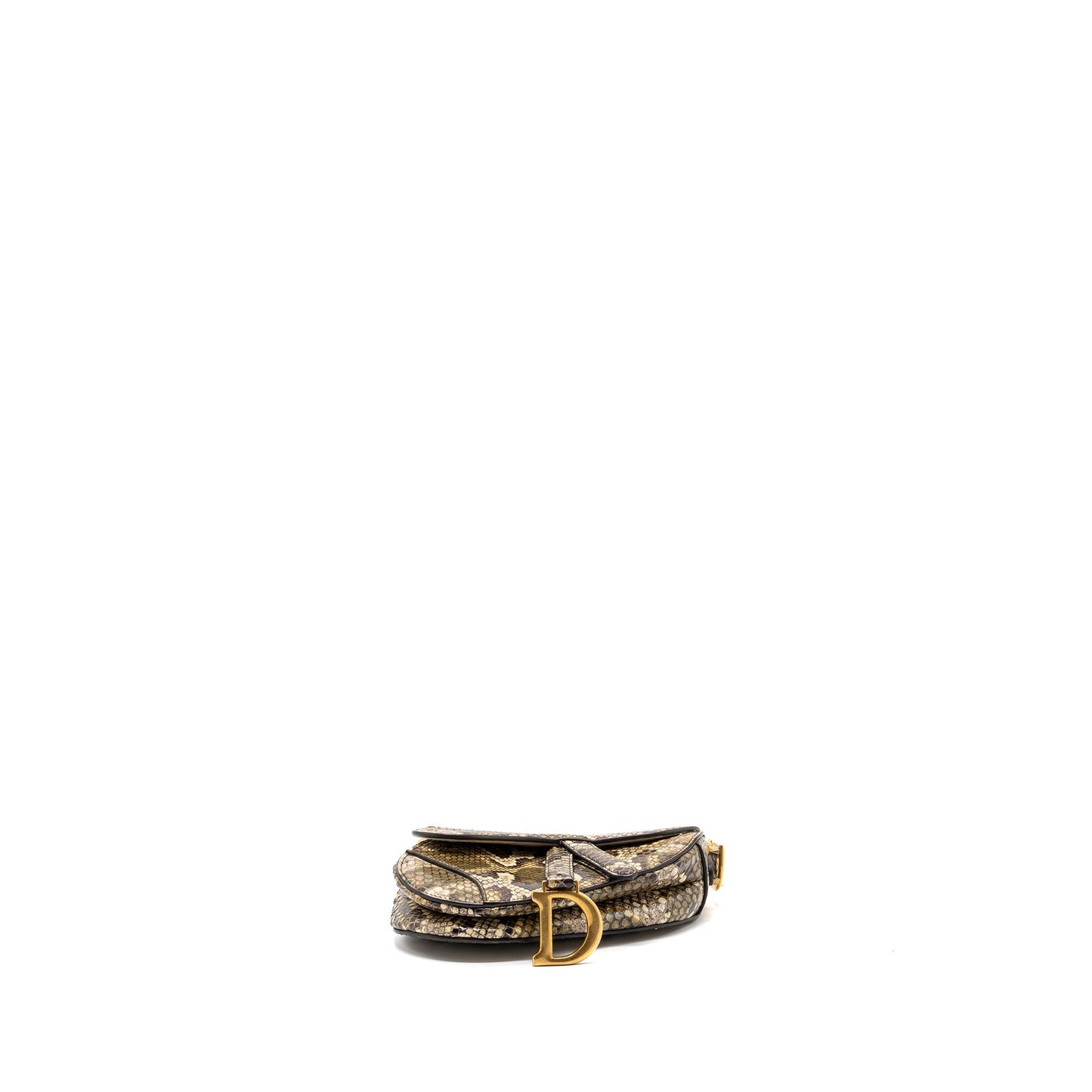 Dior Mini Saddle Purse Python Multicolour