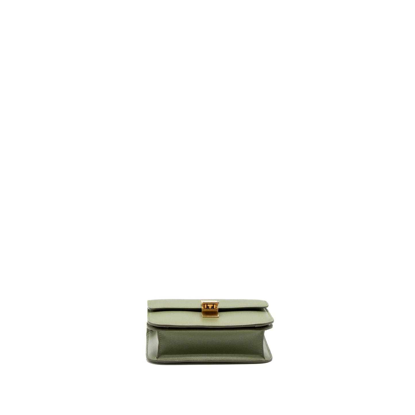 Celine Teen box Purse Calfskin Light Khaki
