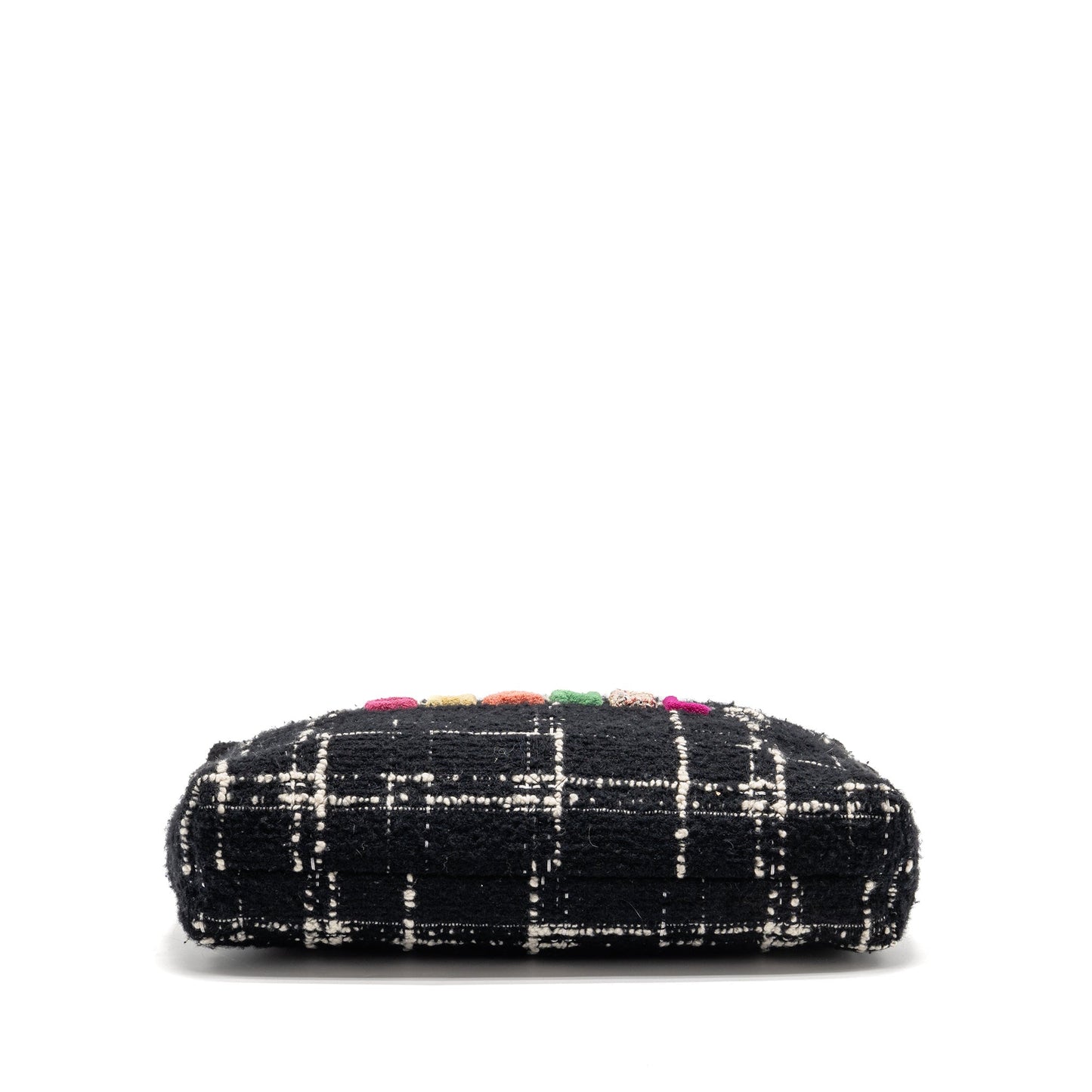 Chanel Medium 22 Bag Quilted Tweed Black / Multicolour GHW (Microchip)