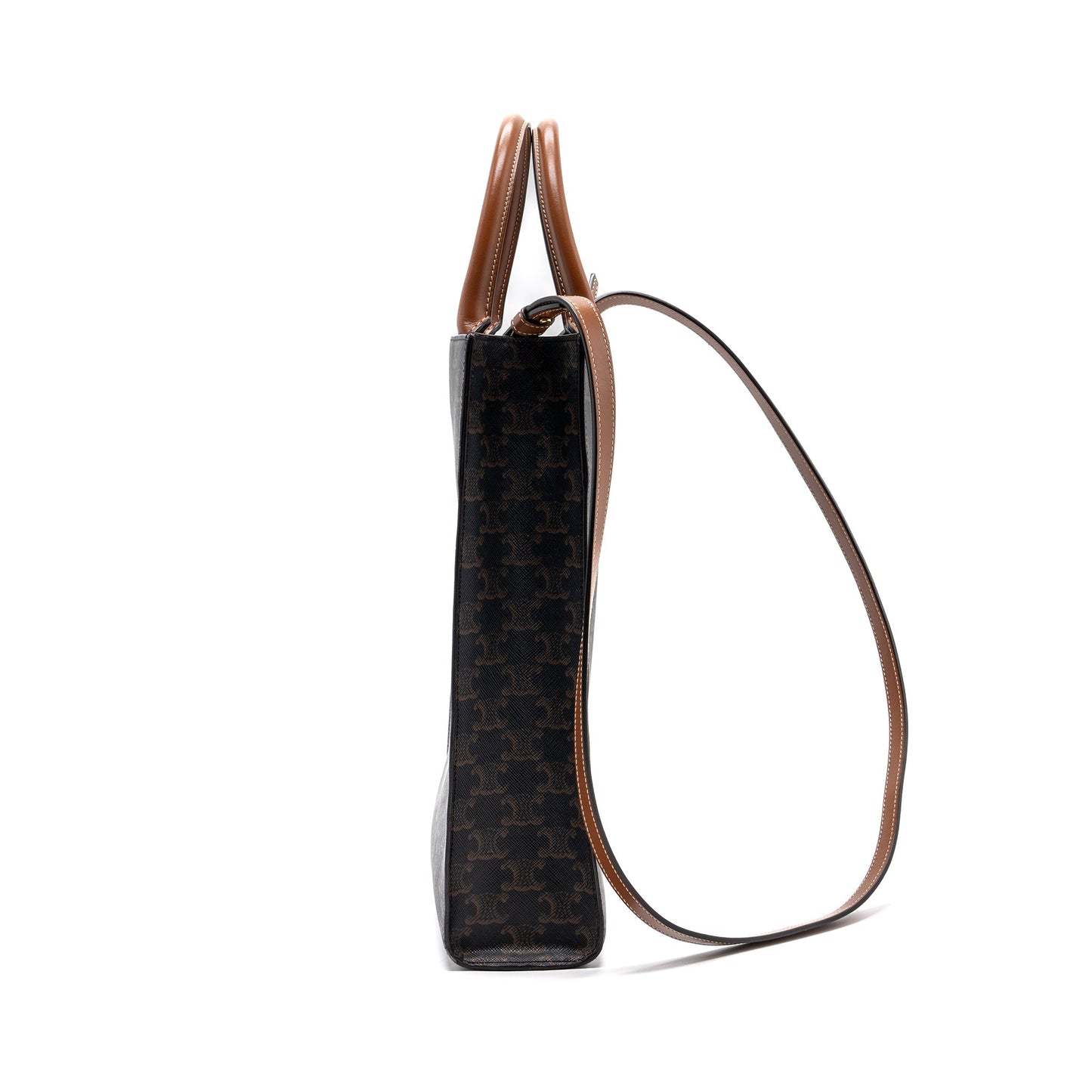 Luxury CELINE Vertical Cabas Triomphe Canvas/ Leather