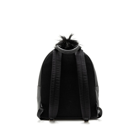 Fendi Large Backpack Calfskin/Fur/Crocodile Black/Multicolour