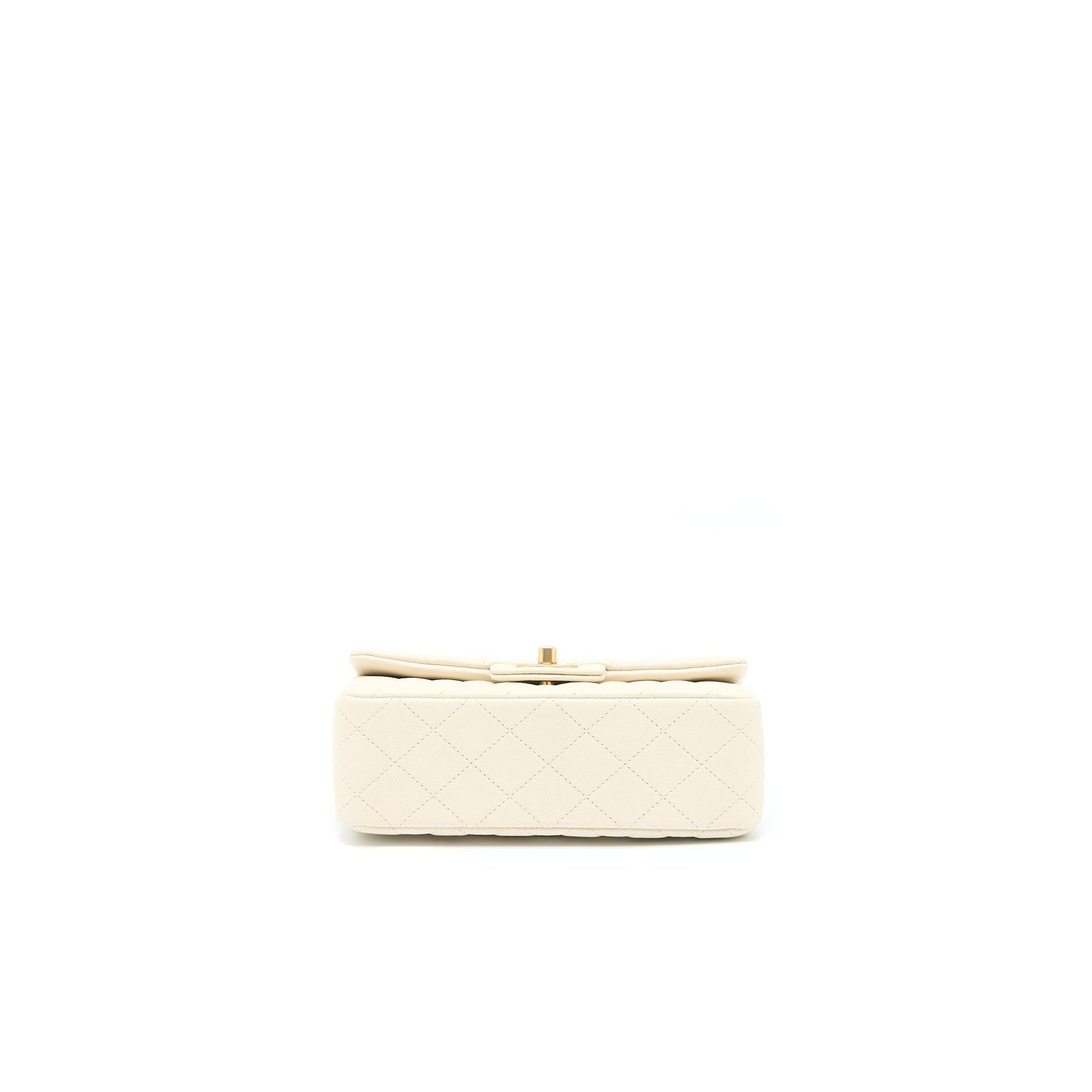 Chanel Top Handle Mini Rectangular Grained Calfskin Light Beige Brushed GHW