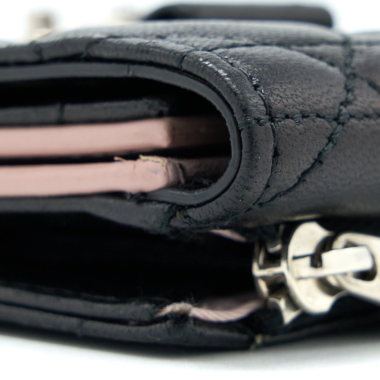 Dior Compact Wallet Lambskin Black/Pink