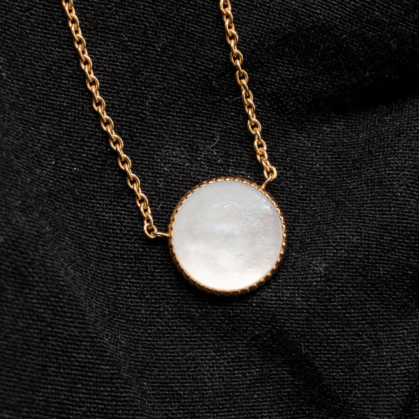 Dior Rose Des Vents Necklace Mother of Pearl/Ruby Rose Gold