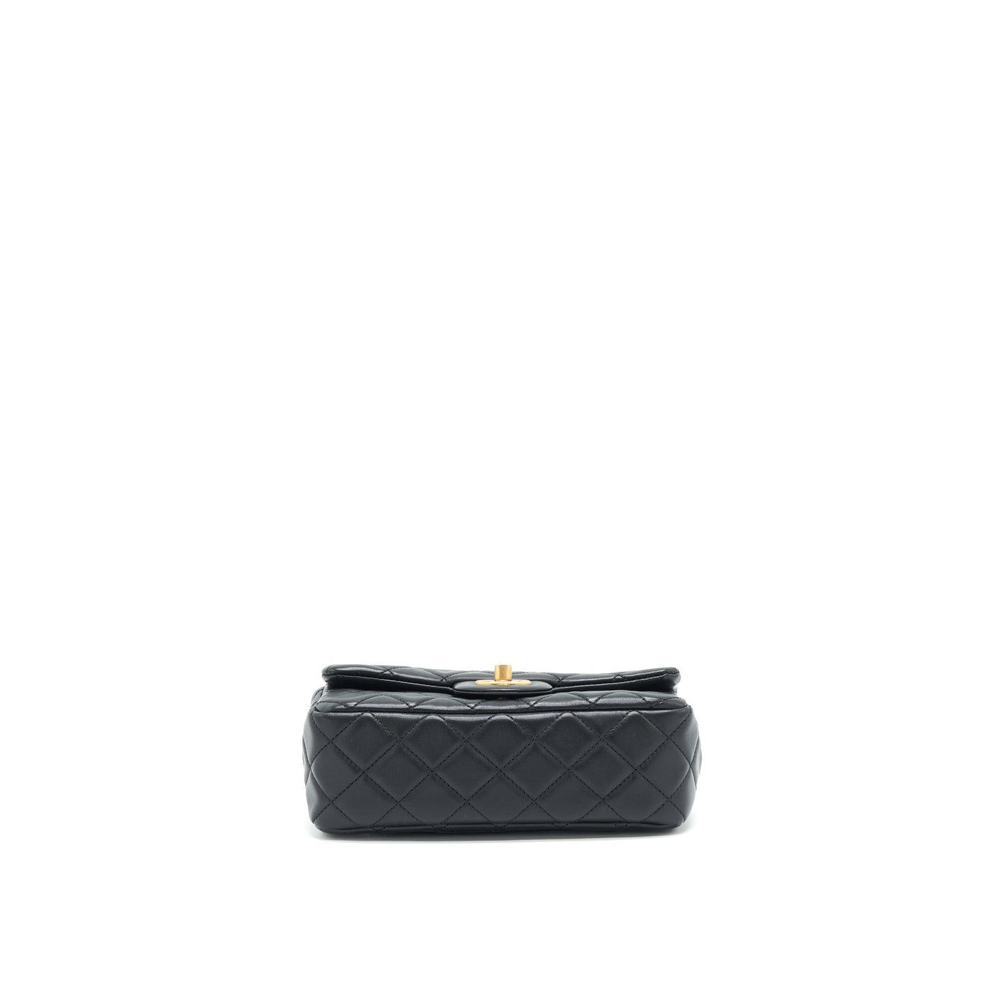 Chanel Pearl Crushed mini Rectangular Flap in Black