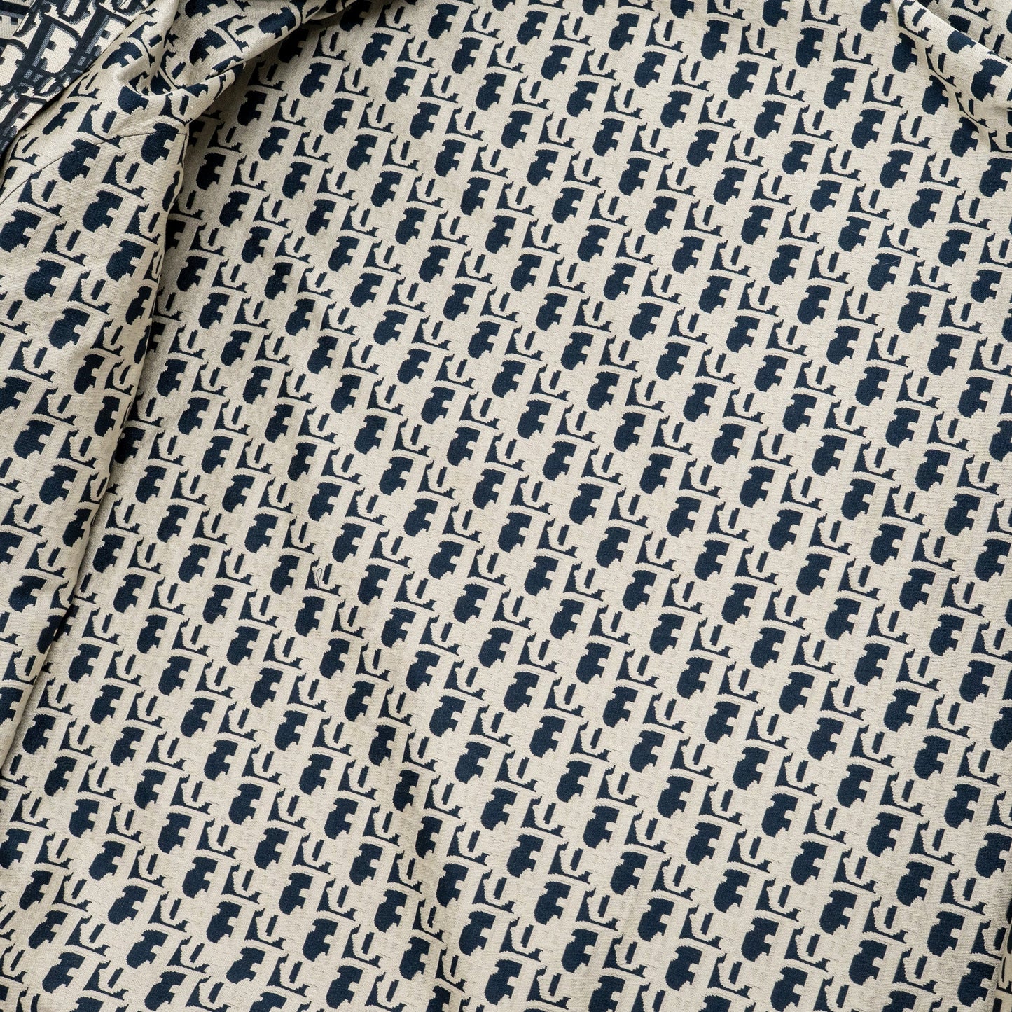 Dior Size Dior Oblique Motif Hooded Jacket Polyester Blue