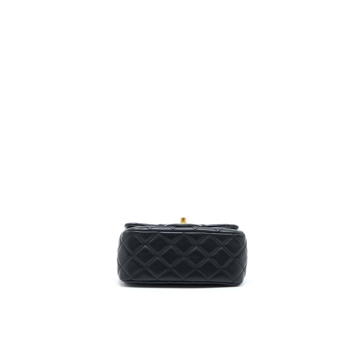 Chanel Pearl Crush Mini Square Lambskin Black Brushed GHW (Microchip)