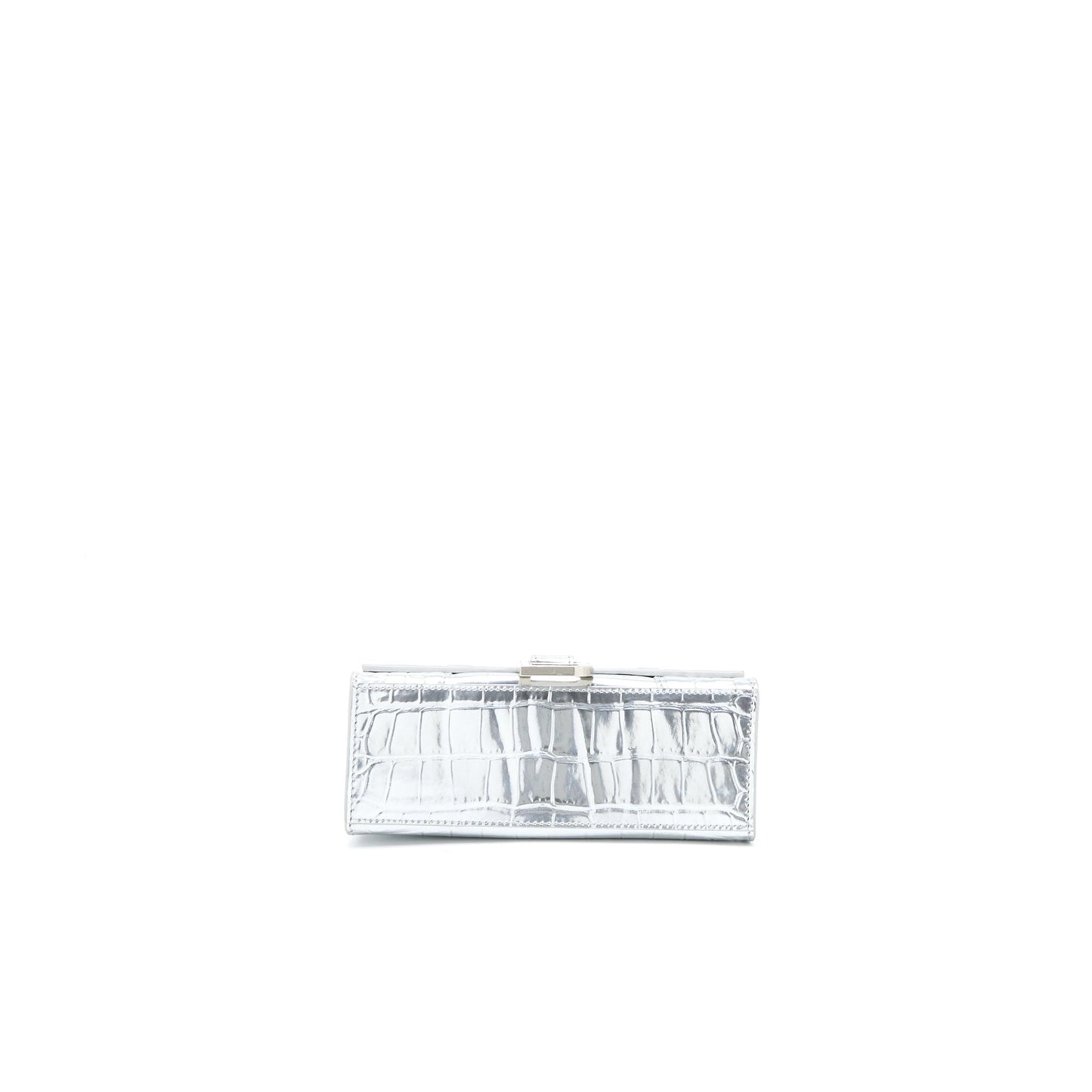 Balenciaga Hourglass Embossed Calfskin Silver