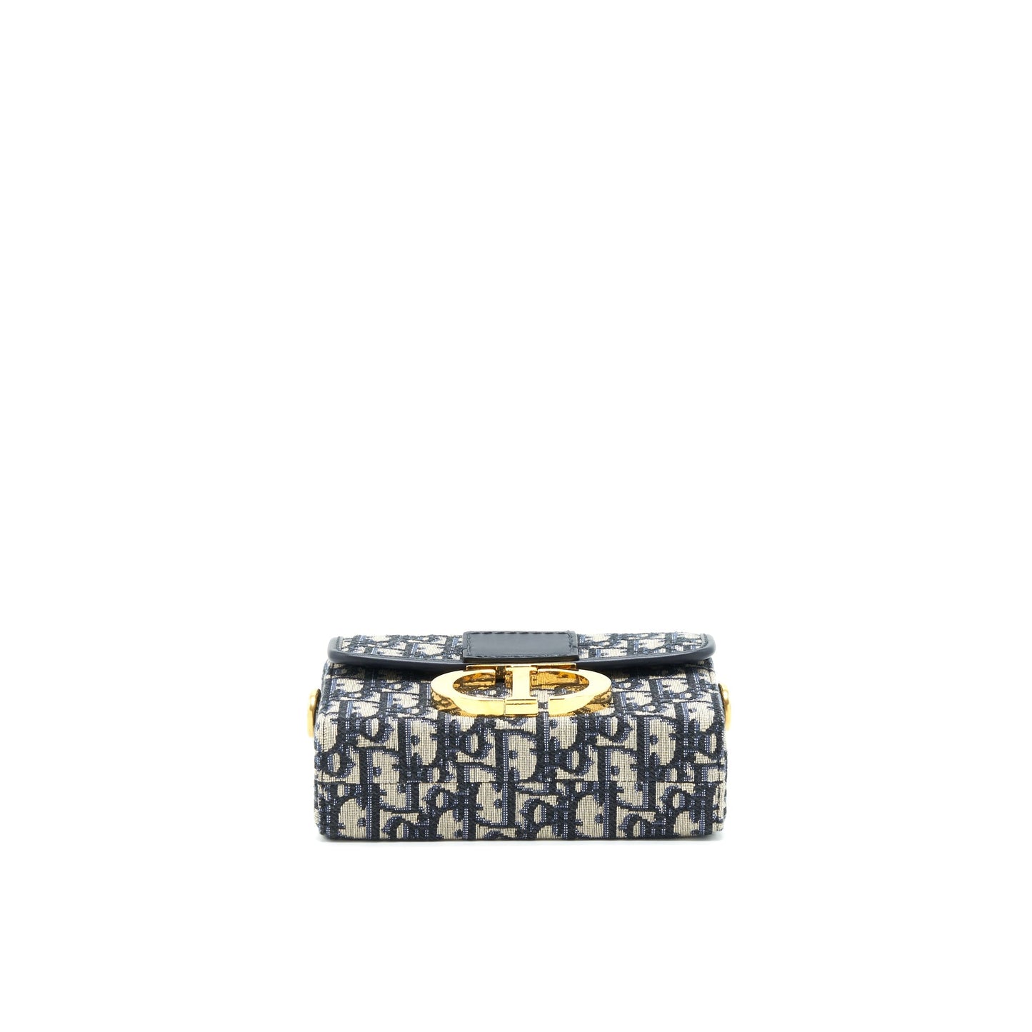 Dior 30 Montaigne Mini Box Purse Blue Oblique