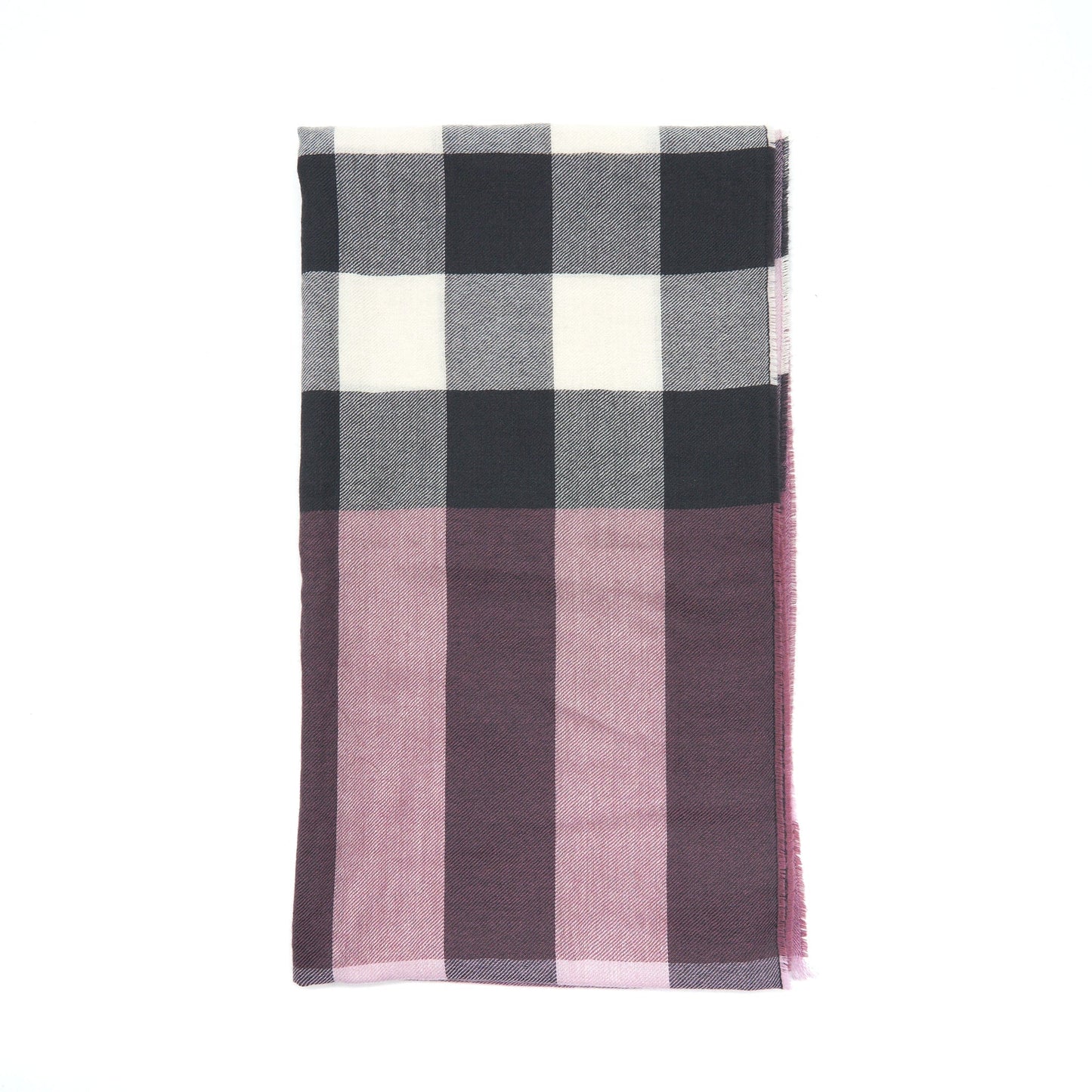 BURBERRY Luxury Fine Check Cashmere Scarf 50 x 180cm