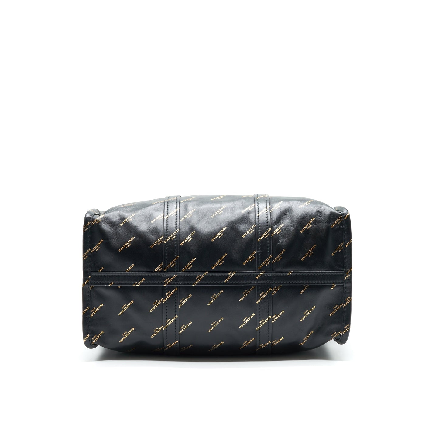 Balenciaga Logo Printed Bazar Shopper M Leather Purse