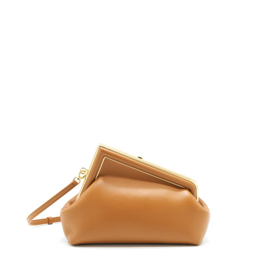 Fendi First Small Pouch Lambskin Caramel